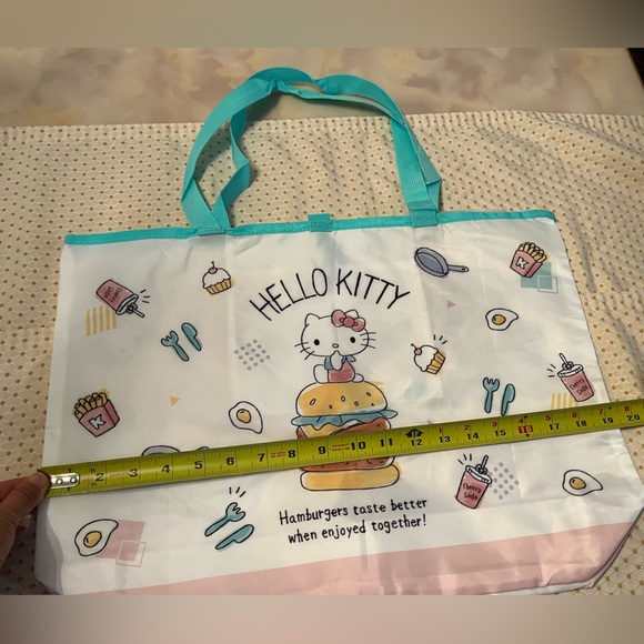 🌹2/$20🌹Sanrio Hello Kitty Hamburger Large Capacity Grocery Bag - Picture 2 of 7